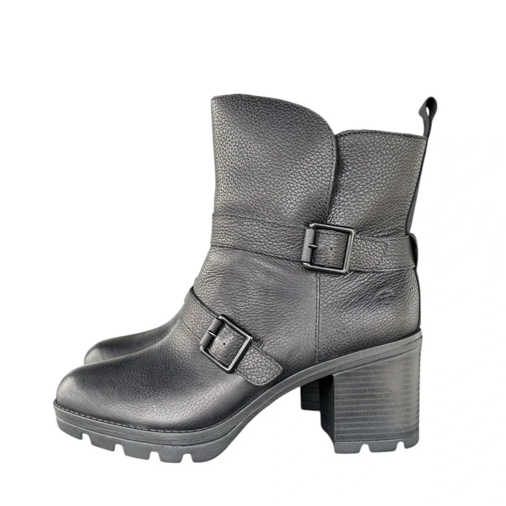 NWT NATURALIZER Verney Water Repellent Faux Fur Lined Platform Moto Bootie